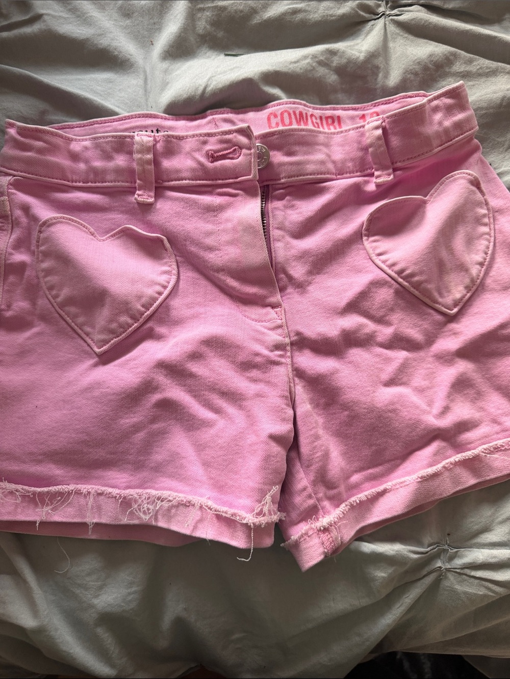 Crewcuts Pink Heart Pocket Shorts